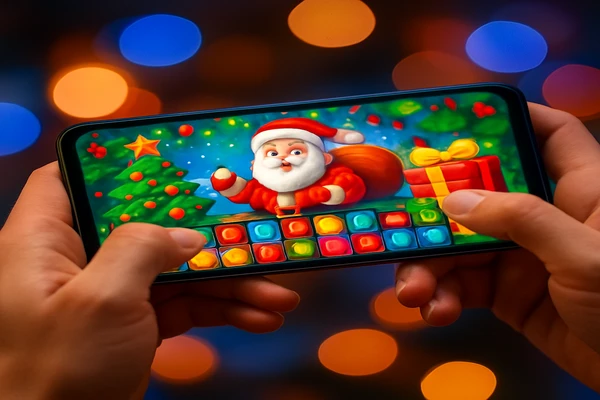 একজন ব্যবহারকারী স্মার্টফোনে স্বাচ্ছন্দ্যে অনলাইন গেম খেলার আনন্দ উপভোগ করছেন