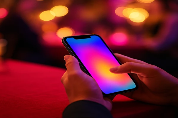 হাতে ধরা স্মার্টফোনে একজন ব্যবহারকারী ডিজিটাল প্ল্যাটফর্মটি নির্বিঘ্নে ব্যবহার করছেন